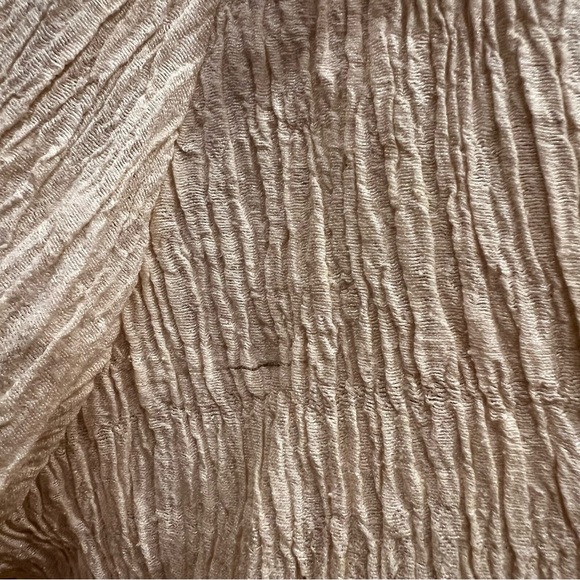 Savannah Morrow Crinkle Top Belize Shorts Set Cream Size Small New *Flaw Resort - Picture 7 of 7